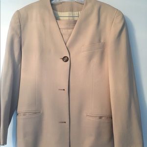 Designer 2 piece tan suit